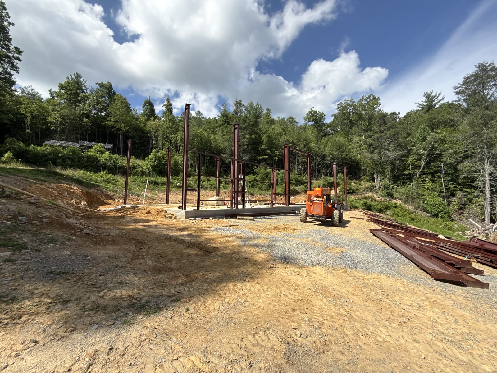 First rafters set on the column line.