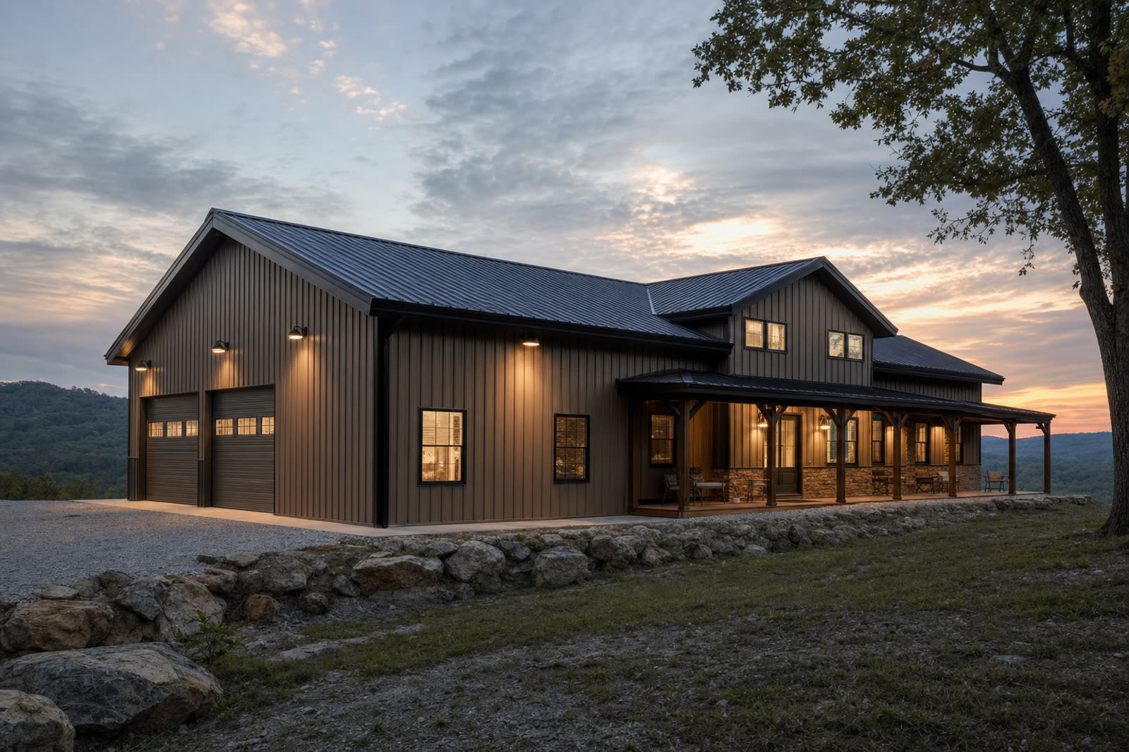 40x80 Carriage House steel building