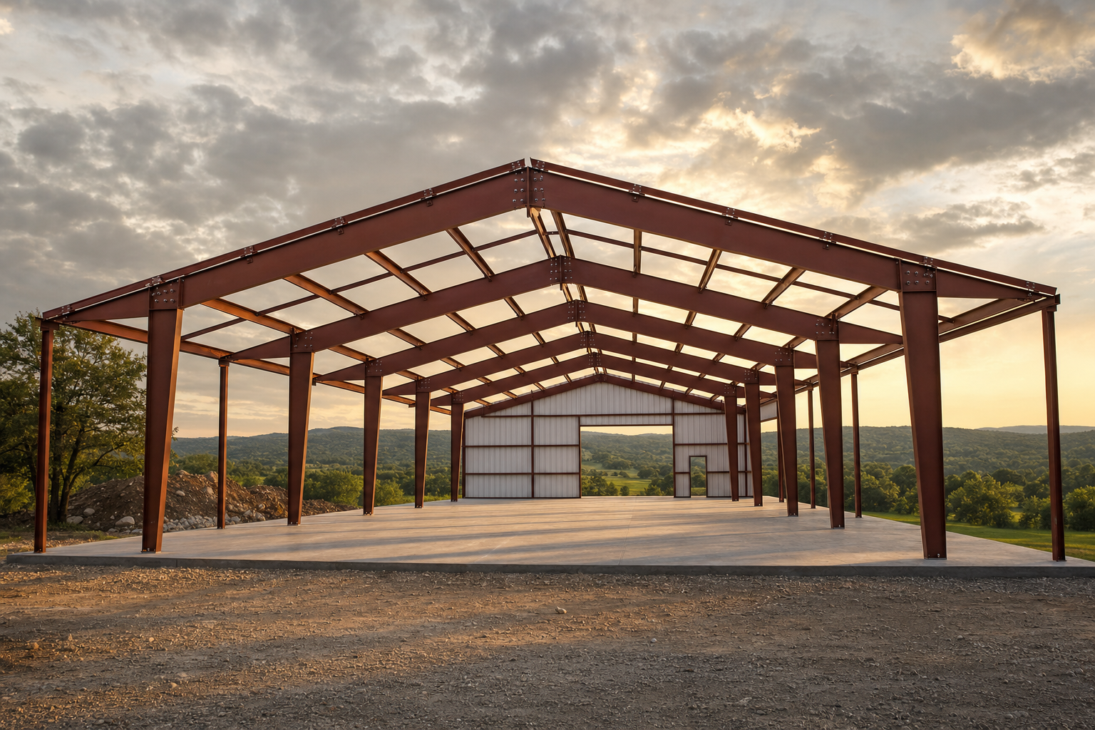 60x100 clear-span event barn steel building